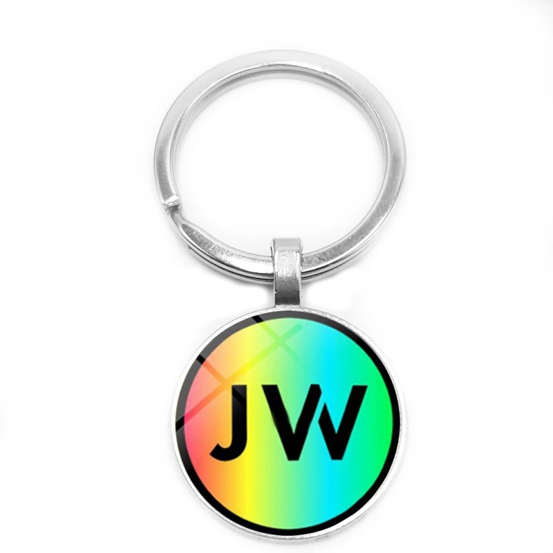 Новинка 2019 модный JW. ORG брелок Яркий Кабошон стеклянный мужские и женские друзья