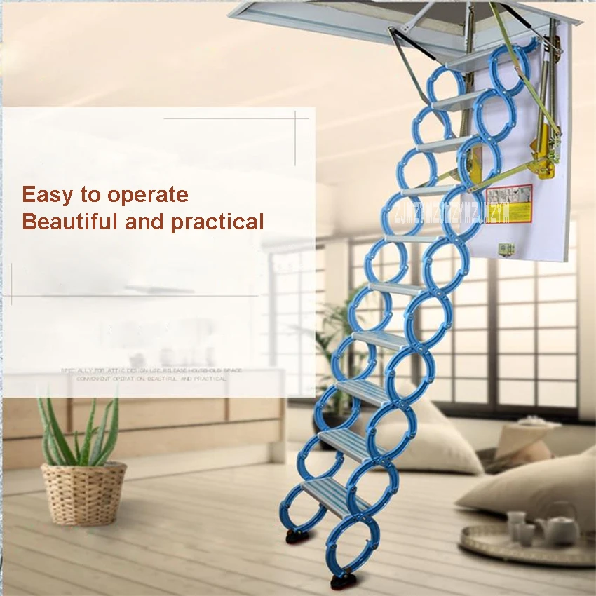 

Household Tool Set Invisible Wall Hanging Retractable Staircase Home Portable Folding Ladder Indoor Telescopic Stair chao0008