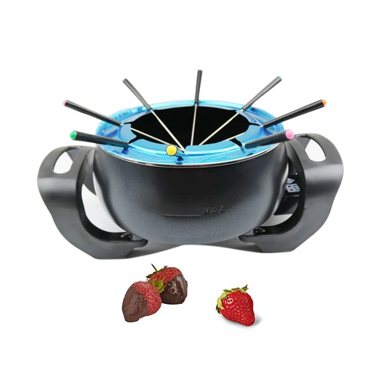 

Electric Cheese Chocolate Fondue 1200W 2L Cheese Fruit Dessert Fork Fondue Melting Pots Kitchen Tools Kitchen Use 220V 240V