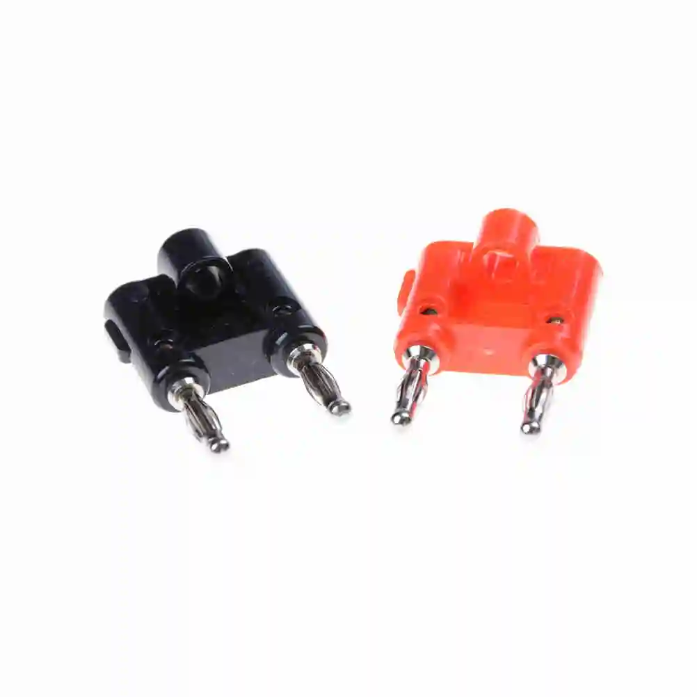 

Dual 4mm Nickel Banana Plug Jack Connectors Binding Post Socket Test Probes