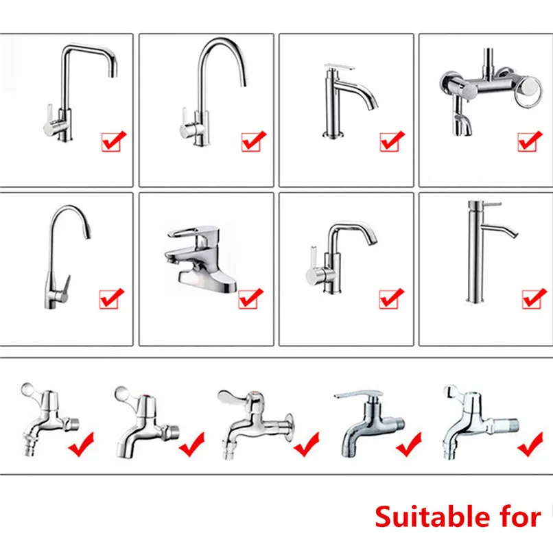 Flexible Faucet Sprayer Turbo Flex 360 Sink Faucet Sprayer Jet Splash water saving device Faucet extender #2f21 (7)