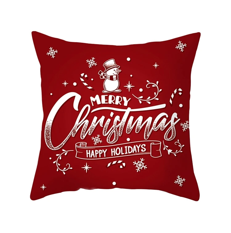 QIFU 45x45cm Elk Snowflake Santa Claus Christmas Pillowcase Christmas Decor for Home Christmas Navidad Xmas New Year