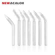 NEWACALOX 7 шт./лот 60 Вт бессвинцовые сварочные наконечники для внешнего нагретого паяльника автоматический паяльник наконечники