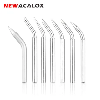 

NEWACALOX 7pcs/lot 60W Lead-free Welding Tips for External Heated Soldering Gun Automatic Soldering Machine Soldering Iron Tips