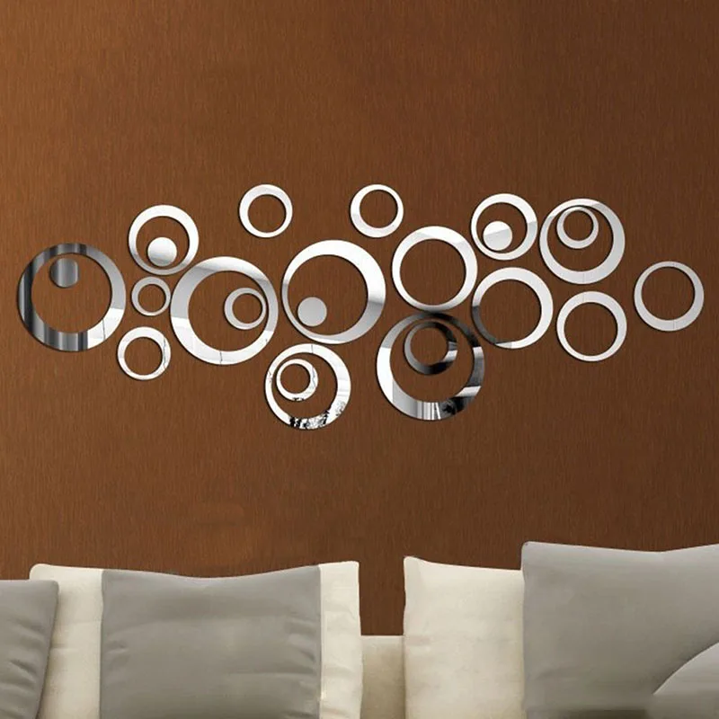 

Fashion Home Decor Circles Mirror Style Removable Decal Vinyl Art Wall Sticker DIY