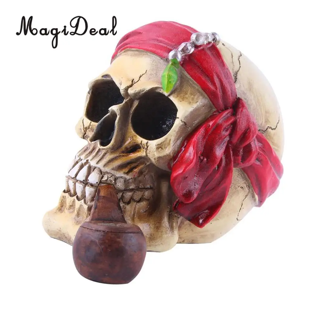 Collectable Resin Human Skull Skeleton Head for Desktop Shelf Display Decoration, 10 Styles