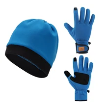 Ветрозащитные зимние теплые гетры для пеших прогулок+ теплые флисовые перчатки для сенсорного экрана, лыжные перчатки для велоспорта, сноубординга, шапка, маска для лица