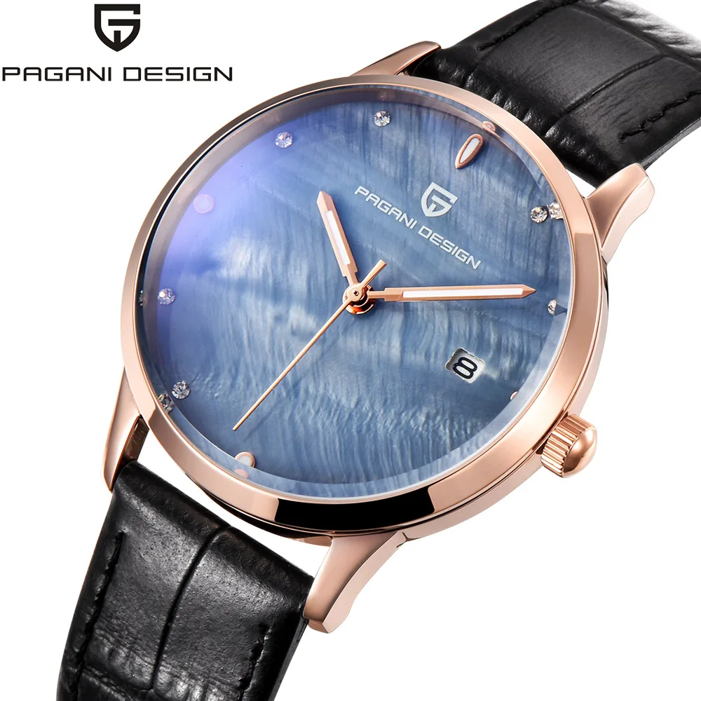 

Pagani Design Top Brand Luxury Watch Womens Fashion Simple Pointer Waterproof Quartz-Watch Leather Strap Female Wristwatch Clock