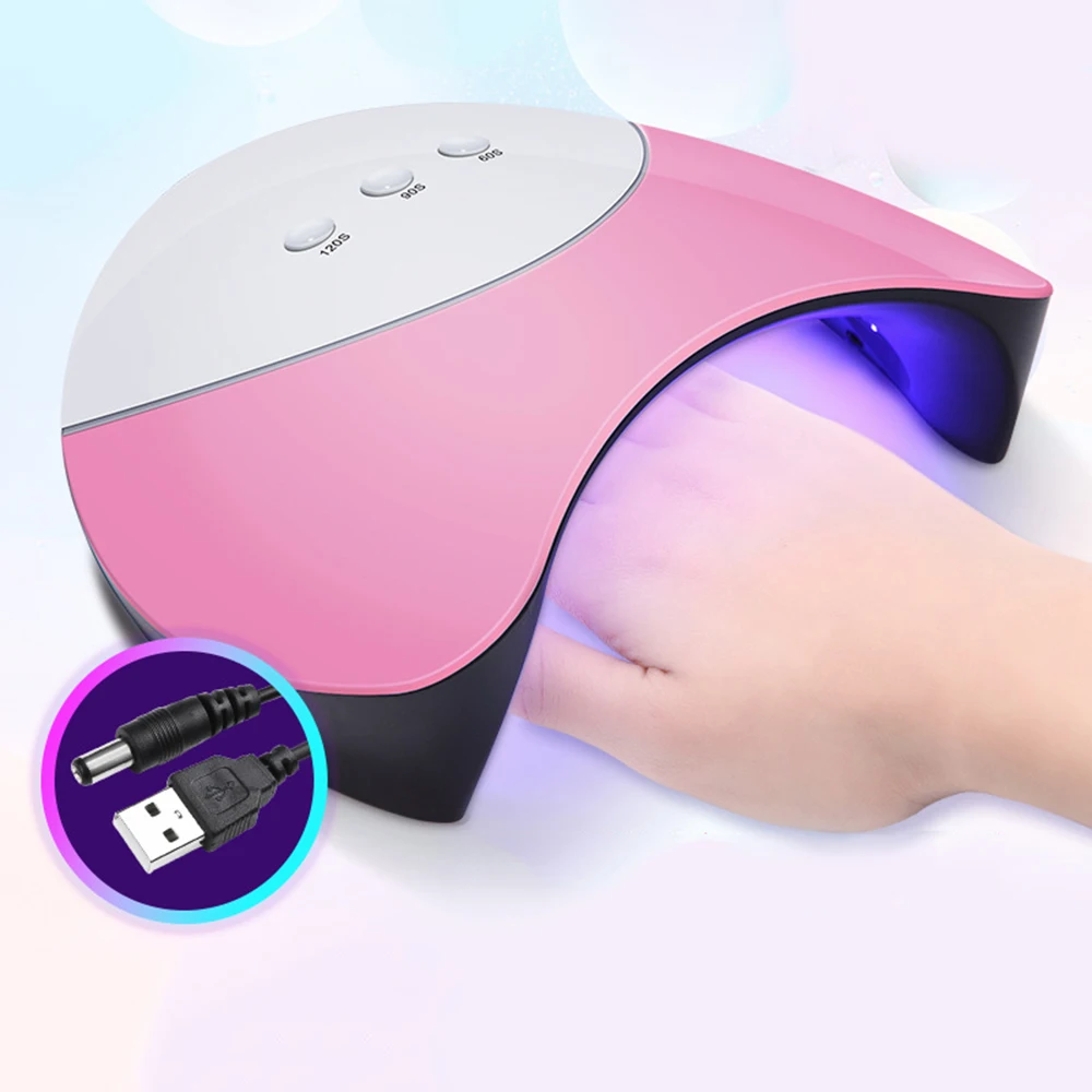 36 Вт автоматический индукционный Светодиодный УФ-лак для ногтей, лампа для фототерапии, Гель-лак для ногтей, светильник для отверждения, Сушилка для ногтей с usb зарядкой - Цвет: Pink