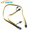 Power Supply Cables Modular PSU 6Pin to Double 6+2Pin Cable Graphics Card Module Line 6P to Dual 8p Splitter Ribbon Cable 18AWG ► Photo 1/6
