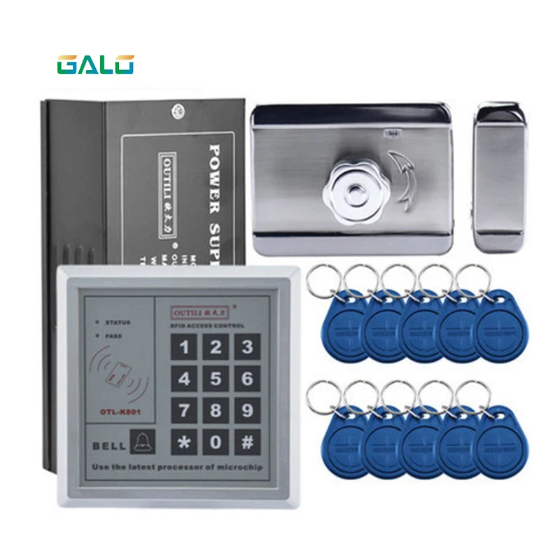 

Electronic access control set wooden door iron gate electric lock 10/RFID ACCESS CONTROL