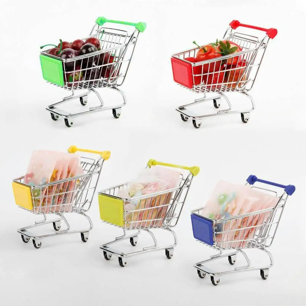 Mini Supermarkt Handcart Einkaufszweckwagen Modus Lagerung Spielzeug gelb 