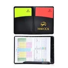 Soccer Referee Red Yellow Card Record Referee tool With Leather Case and Pen Sport Match Soccer Sheet Set Note Notebook