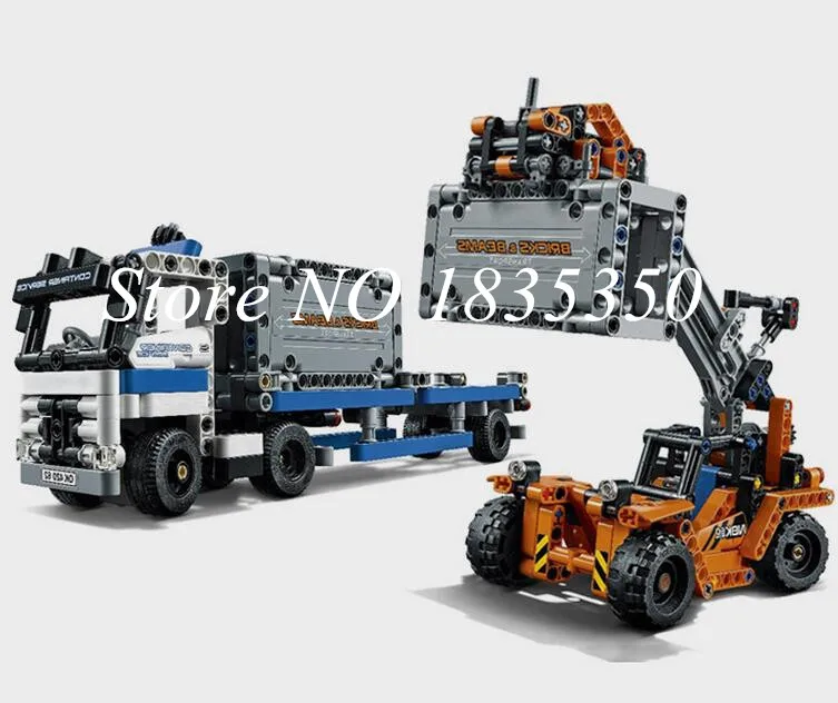 

Leping 20035 New 631Pcs Technic Series The Container Trucks and Loaders Set Building Blocks Bricks Educational Toys with 42062