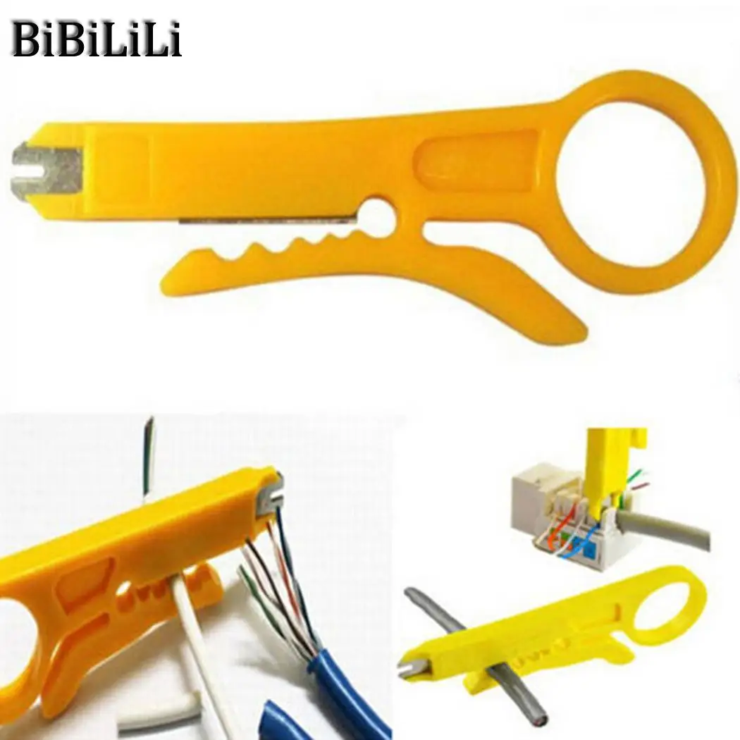 

Cable Edicated Stripping Stripping Multi-function Stripping Pliers Yellow Network Clamp Knife Cable