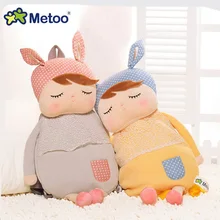 Metoo crianças sacos de bebê animais dos desenhos animados boneca brinquedo crianças bolsa ombro para o jardim de infância angela coelho menina panda mochilas pelúcia(China)