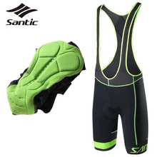 SANTIC мужские велотрусы MTB Pro Team Ropa Ciclismo влагоотводящие амортизирующие подушки для бега велосипеда короткие