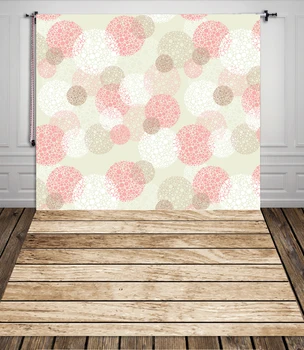 

[Custom sizes] polka dot firework vinyl backdrop photography background wood floor backdrops newborn baby children backdrop Z-80