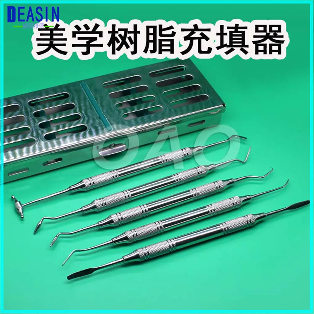 

5Pcs/ Set Factory outlet Dental Composite Filling Instrument spatula Amalgam Plastic Double Ends
