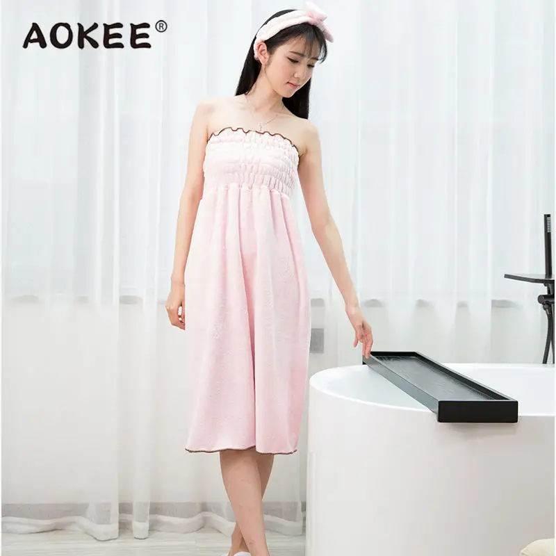 Sexy Wrapped Chest Bathrobe Woman Summer High Quality Soft Women's