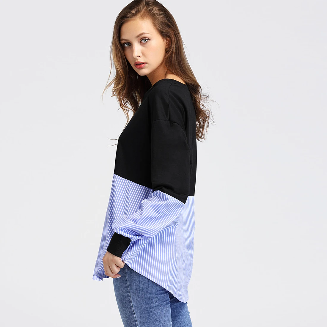 TEMOFON Women Sweatshirt Hoodies Front Pocket Cotton