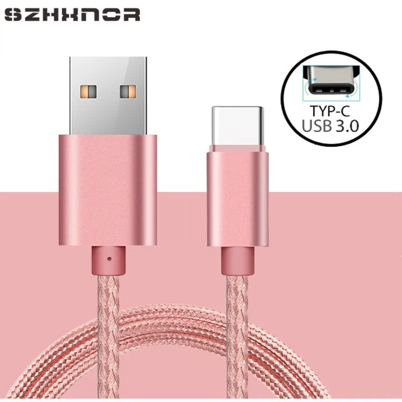 

USB Type C 3.1 Nylon Fast Charging Data USB Charger Charge for Xiaomi mi A2 A1 MI 8 Elephone U / U Pro Z1 / BQ Aquaris X / X Pro