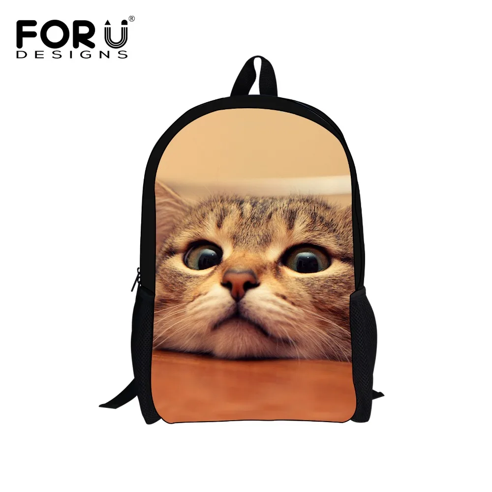 New Stylish Children Animal School Bags Cute Pet Cat Schoolbag for