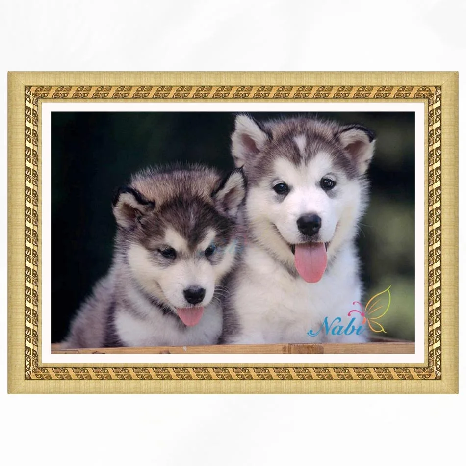 

Wolf Round diamond mosaic painting diamond embroidery cross stitch - 5d diy full crystals icons set 4132R