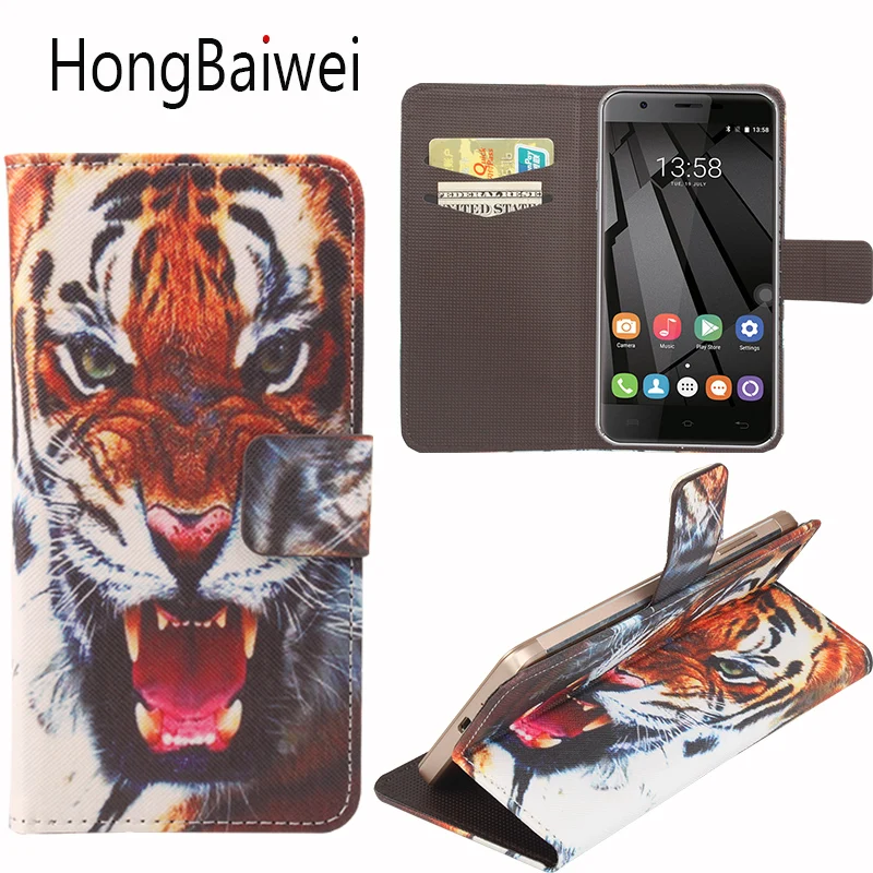 Для HOMTOM HT3 Pro Чехол чехол 3D Тигр узор с крышкой Роскошный кожаный бумажник телефон
