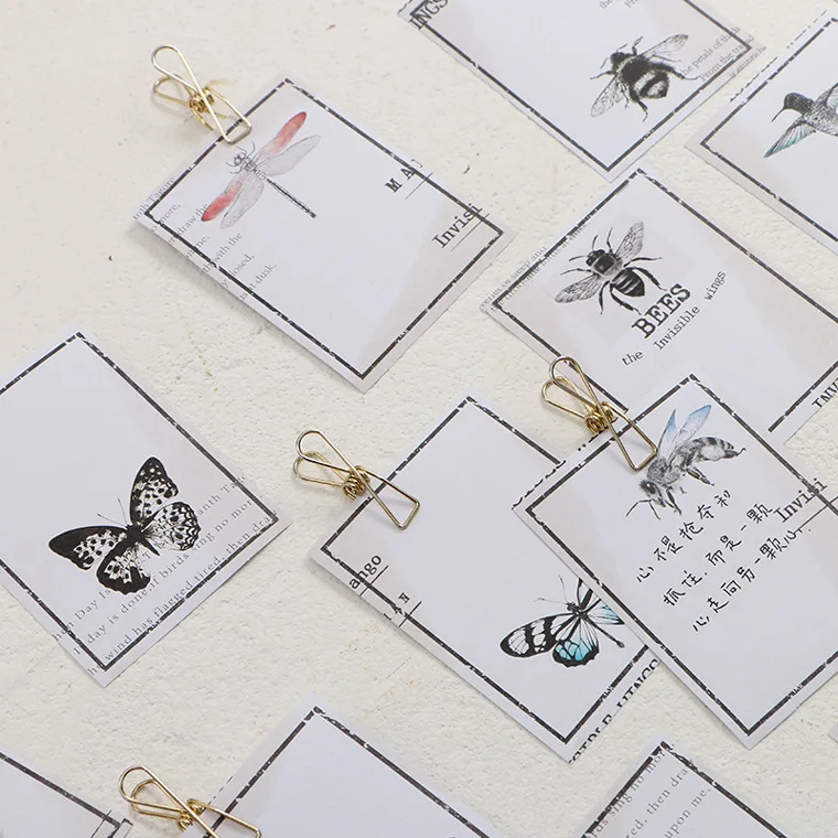 

30pcs/pack Flying birds and fish plants Note memo Retro Decoration Stickers DIY Planner Diary Scarpbooking Index Lable Sticker