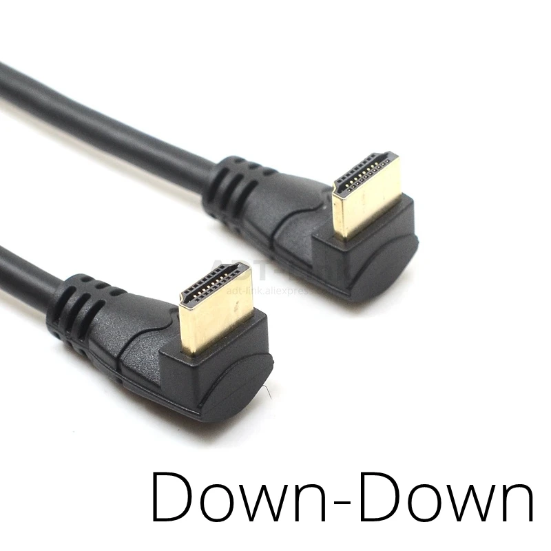 4K HDMI 2,0 кабель 90/270 градусов угол HDMI к HDMI кабель 2K* 4K 0,3 M 0,6 M 1,8 M 1080P 3D для ТВ ПК проектор PS3 PS4