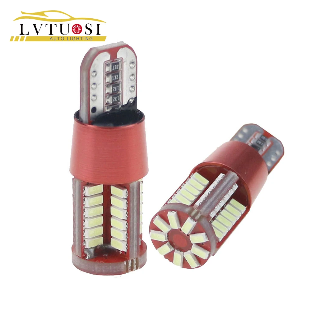 

LVTUSI 2PCS T10 LED Car Side Light White Car Auto LED T10 194 W5W Canbus 48 SMD Bulb No Error LED Light Parking Car Styling AJ
