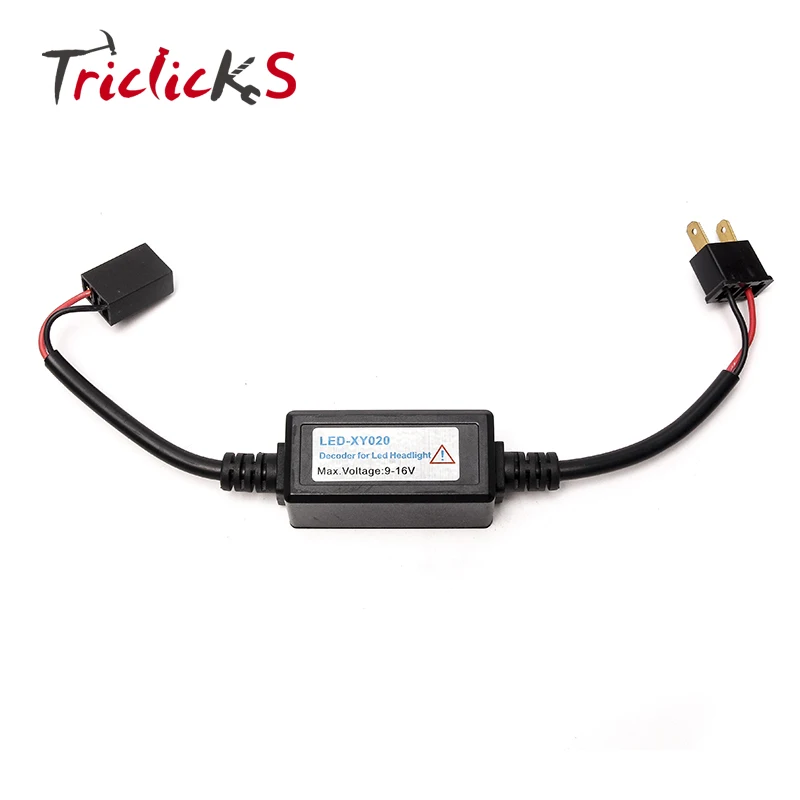 

Triclicks H7 Headlight Decoder Canbus Error Free Wire Harness kit No Error Load Resistor 12V LED H7 Decoder Powerful Decoders