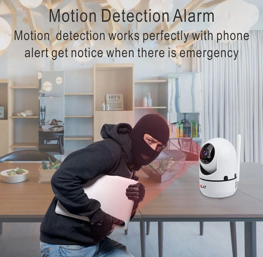 ELAF 1080P HD IP Camera Wireless Motion Detection Alarm IR Night Vision Video Baby Monitor Home Security Surveillance Camera ELAF 1080P HD IP Camera Wireless Motion Detection Alarm IR Night Vision Video Baby Monitor Home Security Surveillance Camera