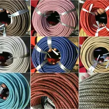 3/4/5/6 мм плетеный кожаный плетеный шнур из натуральной кожи с круглым носом, популярный полосы для Цепочки и ожерелья браслета