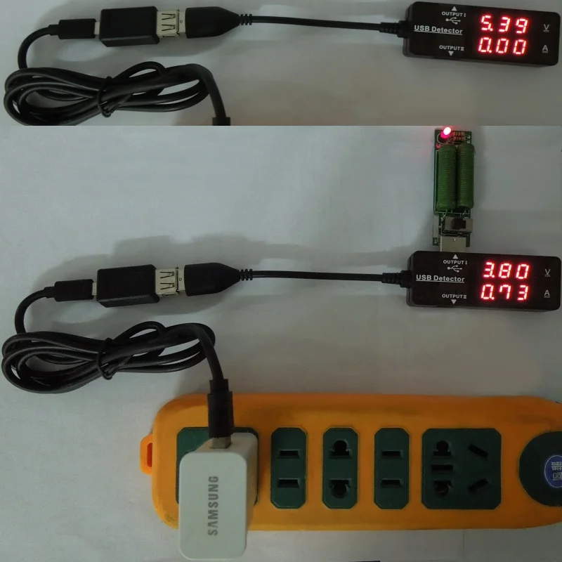 YB26VA USB детектор Вольтметр Амперметр емкость батареи монитор Мощность тестер разряд резистор напряжение измеритель тока USB Тестер