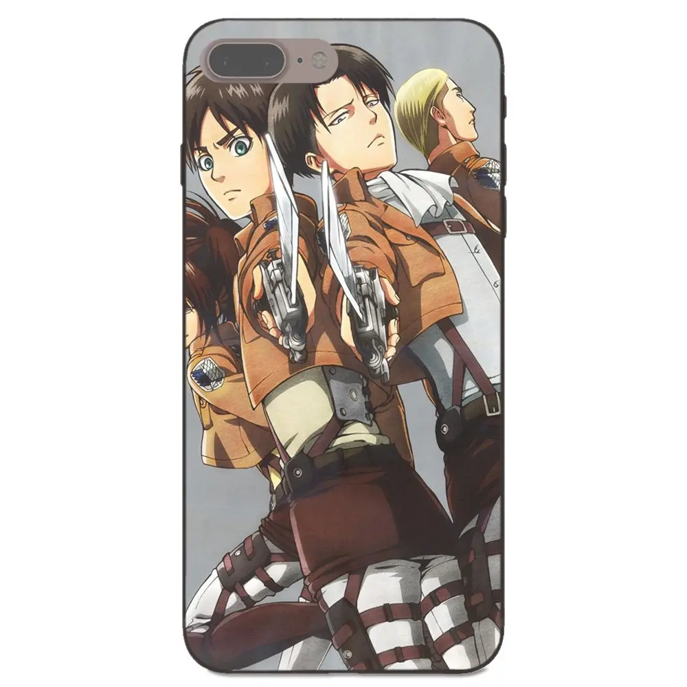 Мягкий резиновый чехол для телефона с аниме атакой на Титанов Eren Levi Mikasa Samsung Galaxy A3