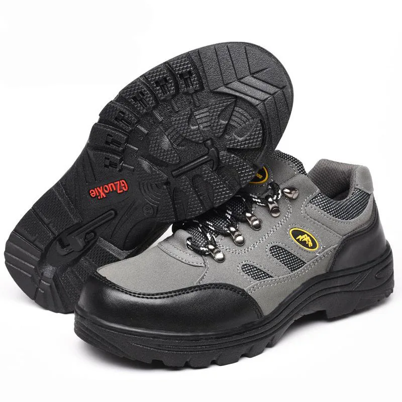 Защитная обувь со стальным носком, обувь для мужчин, Рабочая обувь, Мужская дышащая сетка, Размер 12, износостойкая обувь GXZ027