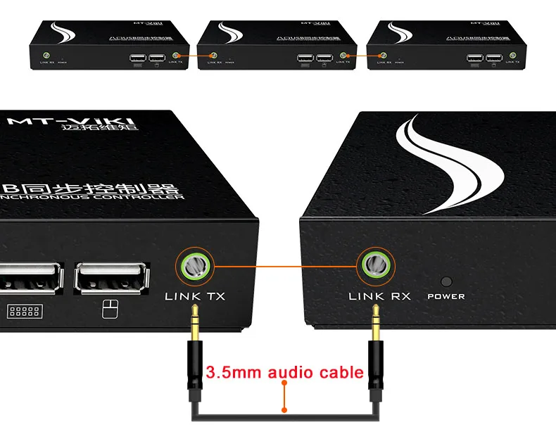 8 Порты и разъёмы км Synchronizor, USB клавиатура и мышь синхронный Управление; для несколько персональных компьютеров игра Управление, с кабелями