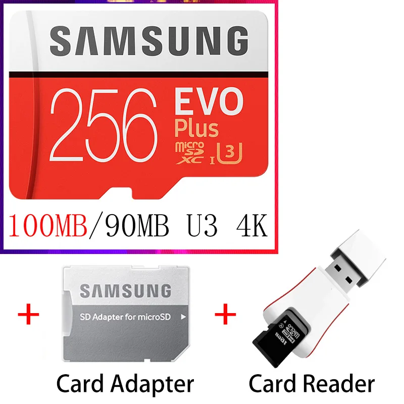 Карта памяти microSD SAMSUNG EVO слот для карт памяти 64 128 Гб Micro SD 128 Гб оперативной памяти, 32 Гб встроенной памяти, 64 ГБ 256 ГБ 512 Гб Micro SD карты памяти SD/TF флеш-карта Micro SD карт для телефона - Емкость: MB-MC256G-KT5-CA1001