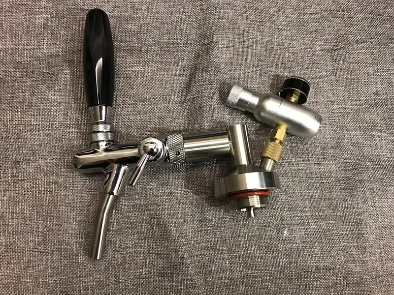

stainless mini growler spears Beer Spear with Adjustable tap Faucet with CO2 Injector Premium for 2L 3.6L 5L beer growlers
