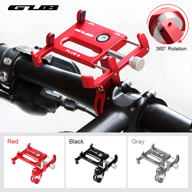 

GUB Universal Mobile Phone Holder for Bicycle 360degree Rotation Adjustable Aluminum Bike Handlebar Stem Mount For iPhone Stand