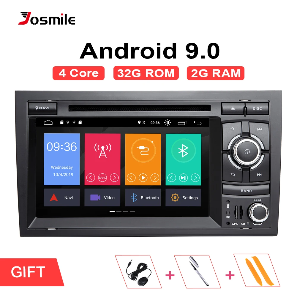 Clearance Josmile 2 Din Android 9.0 Car Multimedia Player For Audi A4 B6 B7 Seat Exeo S4 B7 B6 RS4 8E 8H AutoRadio DVD AudioGPS Navigation 0