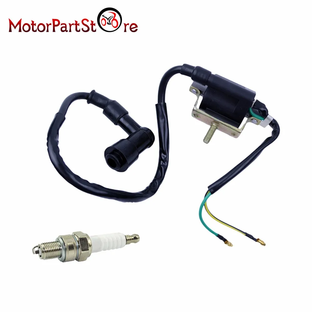 Pit Dirt Bike Racing Ignition Coil Spark Plug for 50 70 90 110 125cc XR