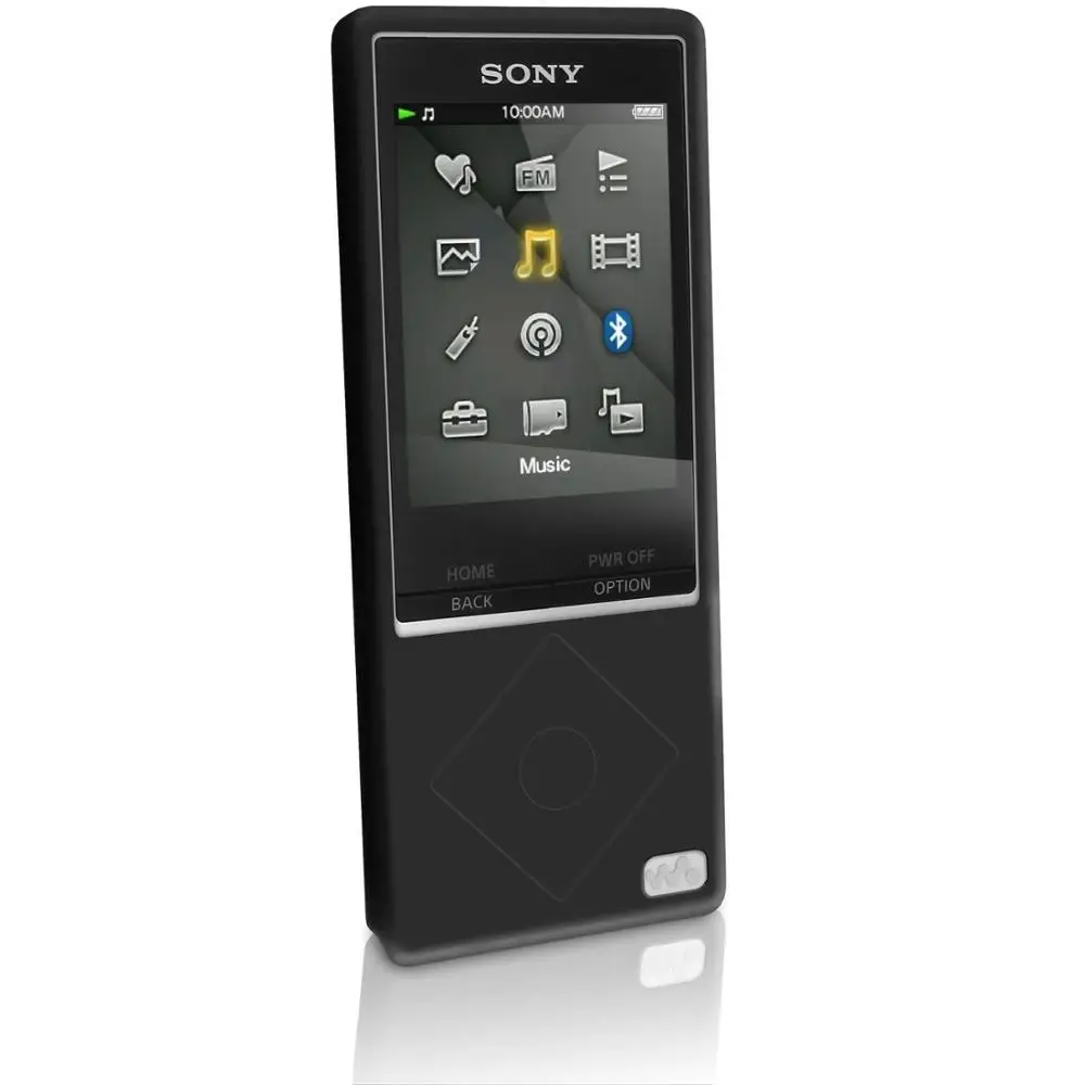 Защитный силиконовый резиновый чехол для sony серии MP3 плеера Walkman NWZ A10 A15 A17 A25, аксессуары - Цвет: Черный