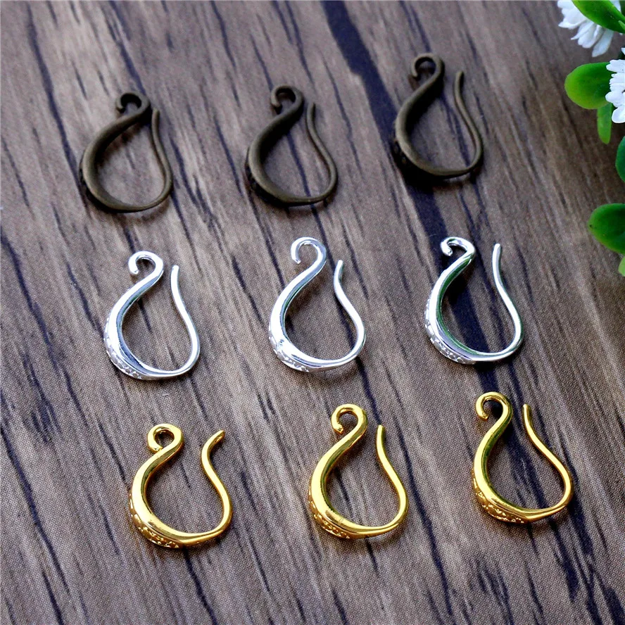 13*17mm 20pcs High Quality Silver Bronze Gold Plated Brass French