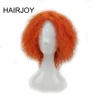 HAIRJOY chapelier fou Cosplay crépus bouclés perruque cheveux synthétiques femme longueur moyenne Orange vert perruques haute température fibre ► Photo 1/6