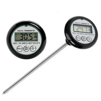

Digital BBQ Thermometer Probe Kitchen Oven Food Cooking Grill Meat Thermometer with Probe Timer Temperature Alarm