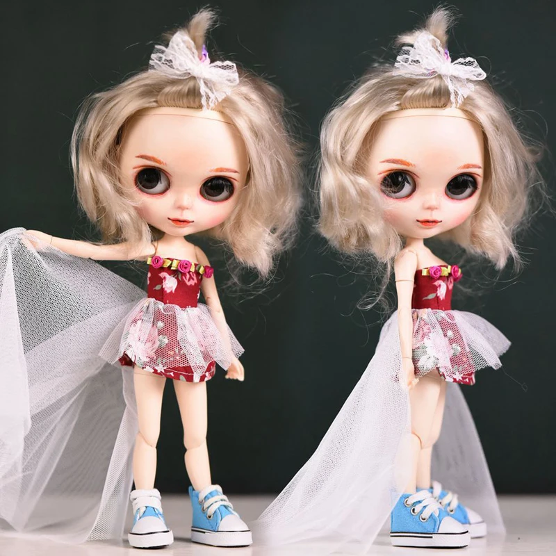 Кукла Blyth azone одежда 1/6 аксессуары для кукол bjd Сетчатое Цветочное платье ручной