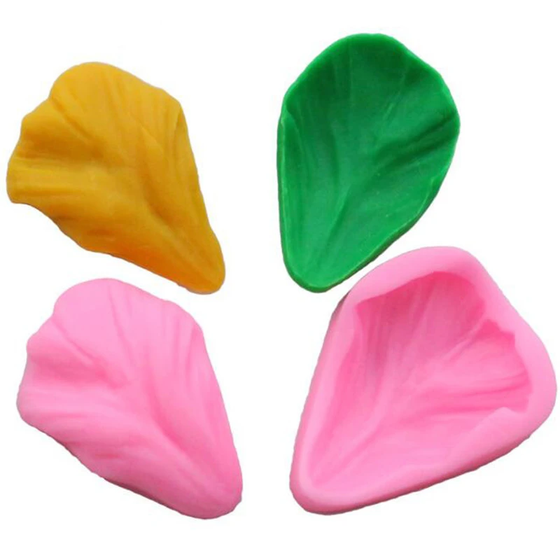 

New Leaf Folder Tulip Mold Wedding Decoration Silicone Mold Cooking Tools Baking Fudge Fondant Cake Tools 2019 New Design